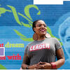 A collage comprised of squares picturing the school's principal Crystal M. Edwards, KLN ’98, principal of William D. Kelley Elementary School